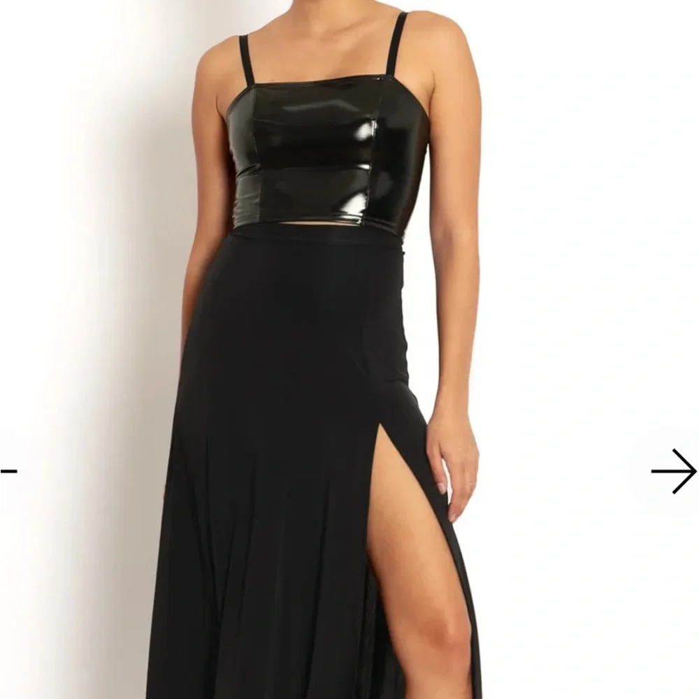 Batwing PVC Bustier Crop - Picture 4 of 5